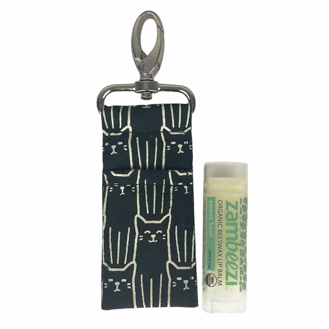 Cotton Canvas Lip Balm Bag - Cat Prints - Malia Designs