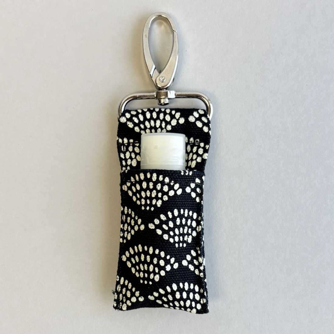 Cotton Canvas Lip Balm Bag - Dots Print - Malia Designs
