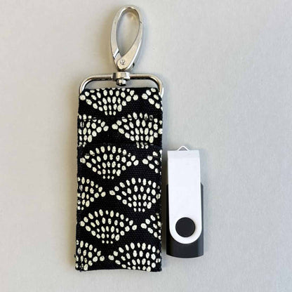 Cotton Canvas Lip Balm Bag - Dots Print - Malia Designs
