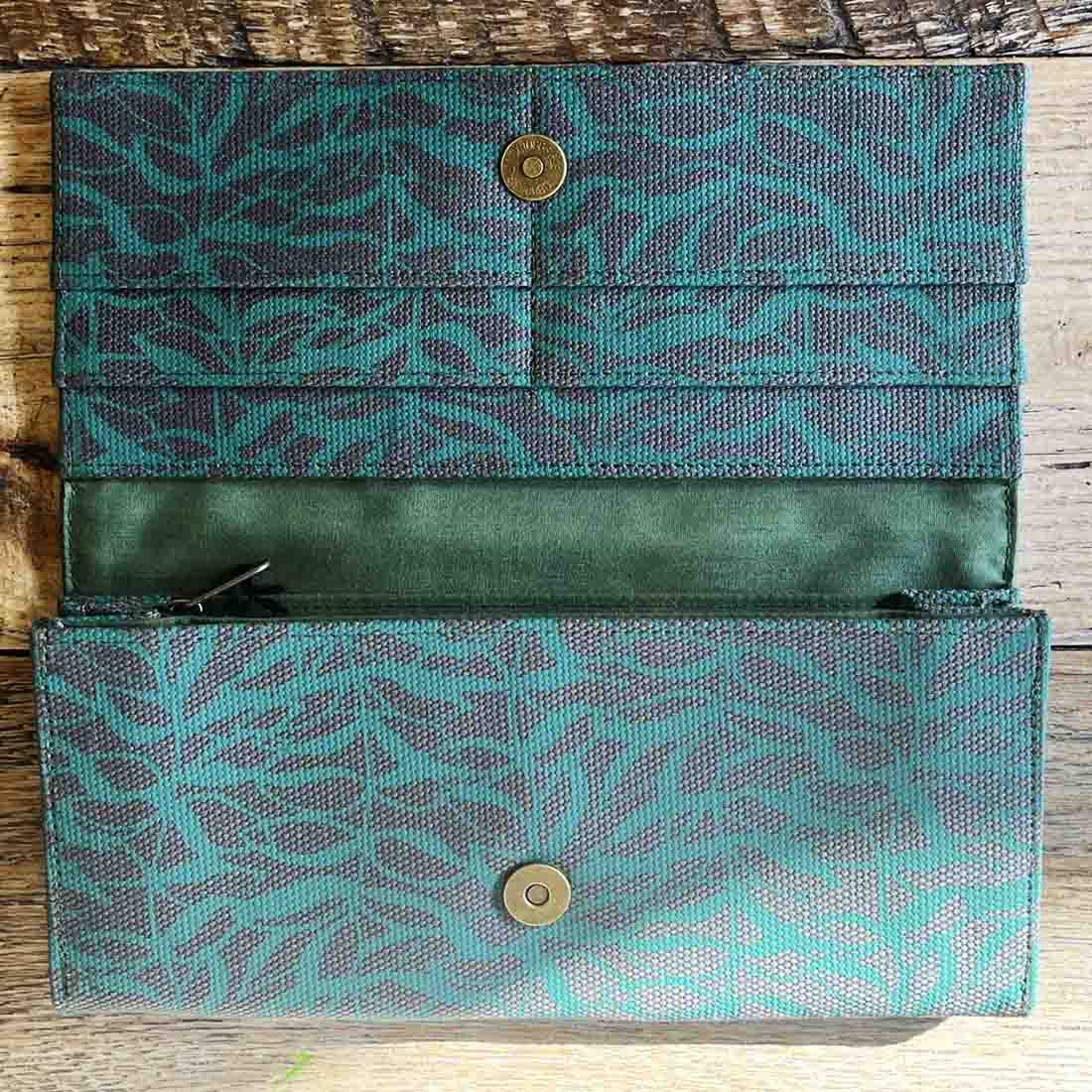 Cotton Canvas Long Wallet - Botanical Prints - Malia Designs