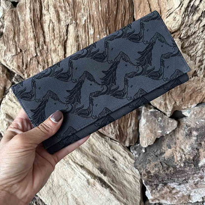 Cotton Canvas Wallet - Horse Print - Malia Designs