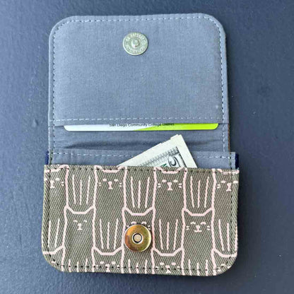 Cotton Card Holder - Cat Prints - Malia Designs