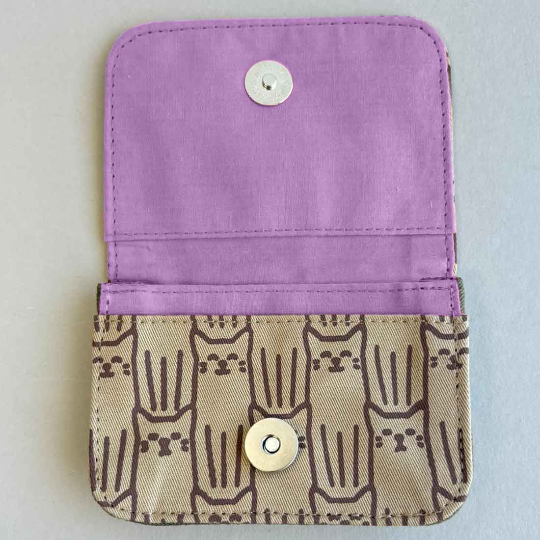 Cotton Card Holder - Cat Prints - Malia Designs