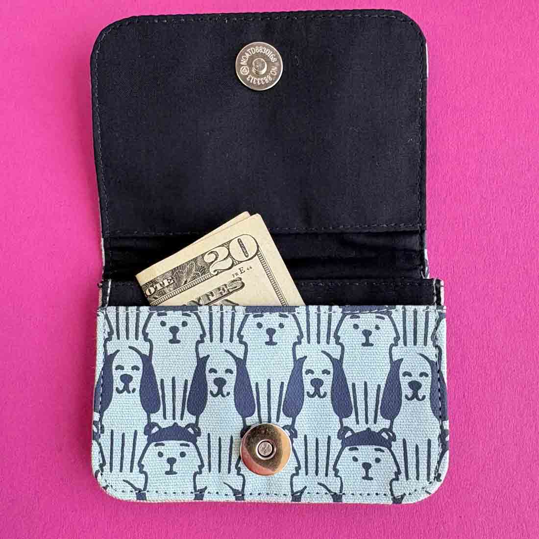 Cotton Card Holder - Dog Prints - Malia Designs