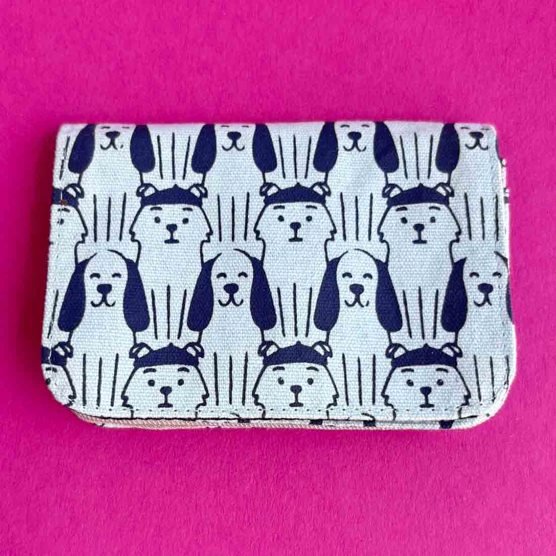 Cotton Card Holder - Dog Prints - Malia Designs