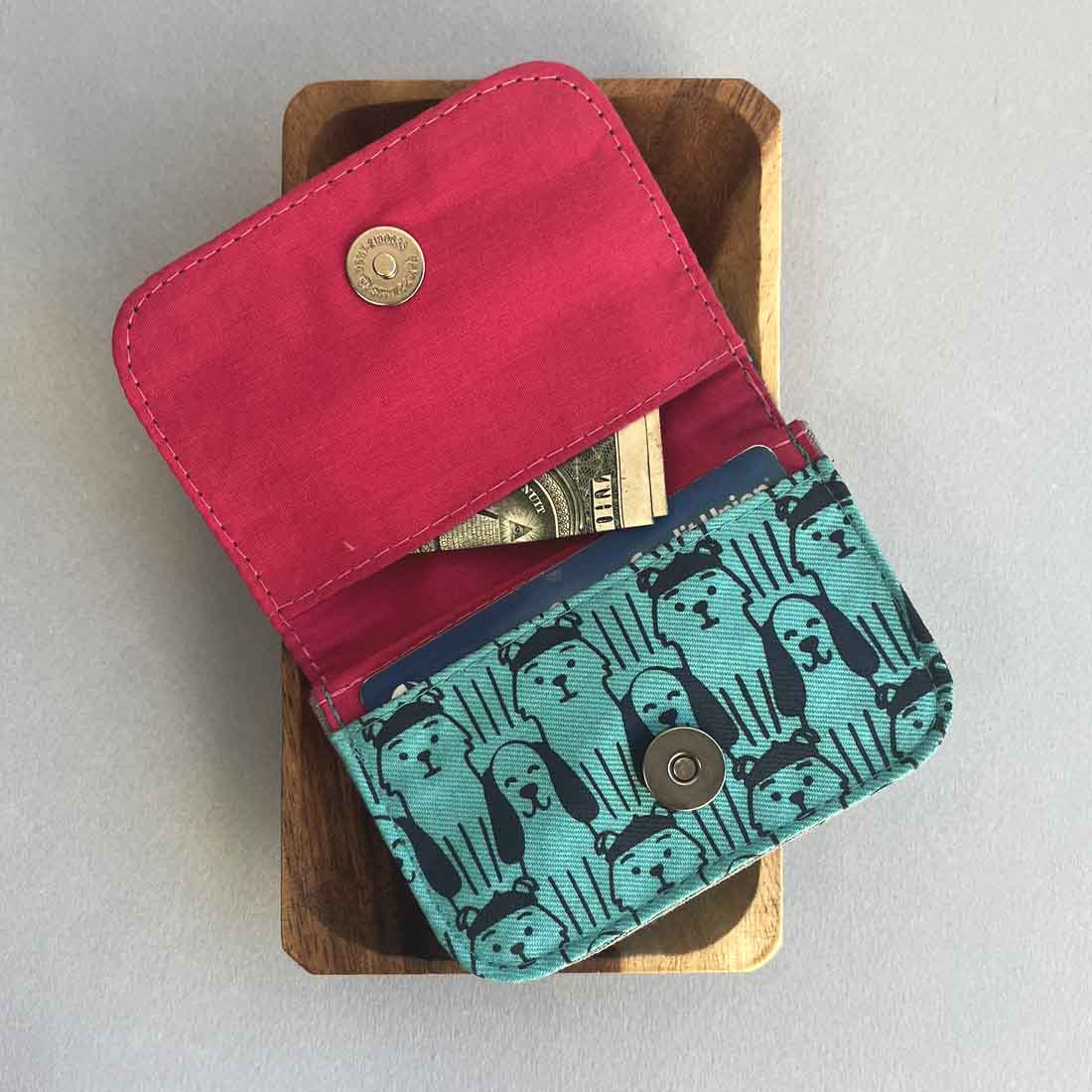 Cotton Card Holder - Dog Prints - Malia Designs