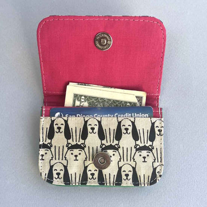 Cotton Card Holder - Dog Prints - Malia Designs