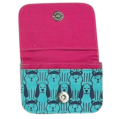 Cotton Card Holder - Dog Prints - Malia Designs