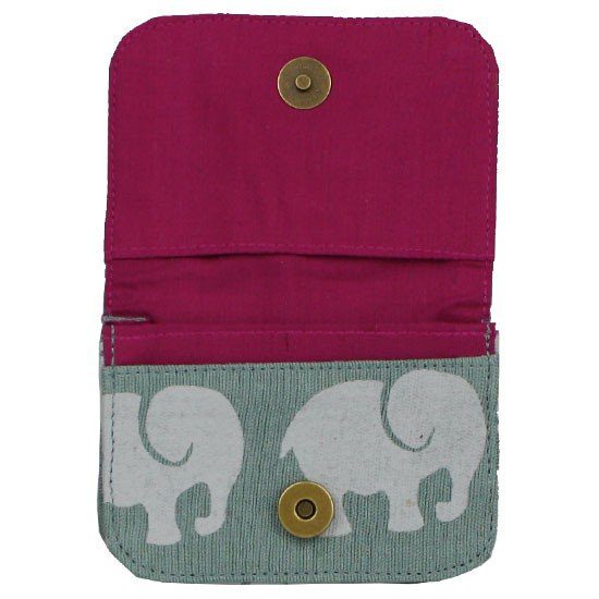 Cotton Card Holder-Elephant Prints - Malia Designs