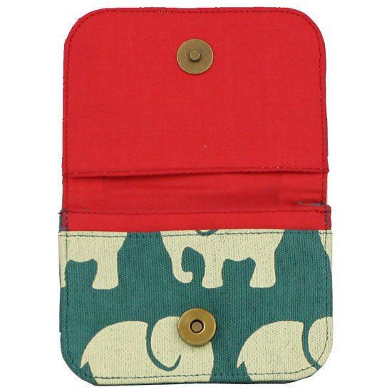 Cotton Card Holder-Elephant Prints - Malia Designs