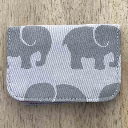 Cotton Card Holder - Elephant Prints - Malia Designs