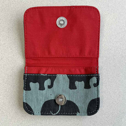 Cotton Card Holder-Elephant Prints - Malia Designs