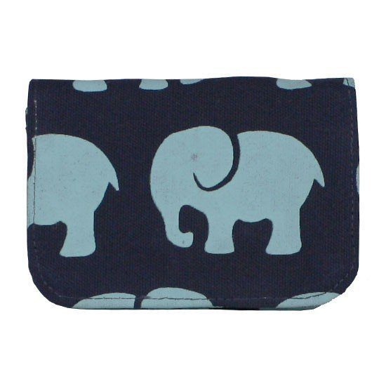 Cotton Card Holder-Elephant Prints - Malia Designs