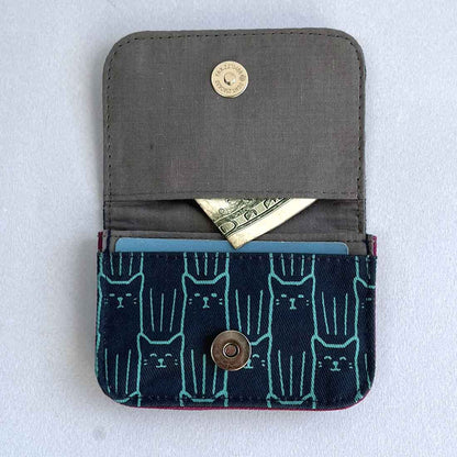Cotton Card Holder - New Cat Prints - Malia Designs