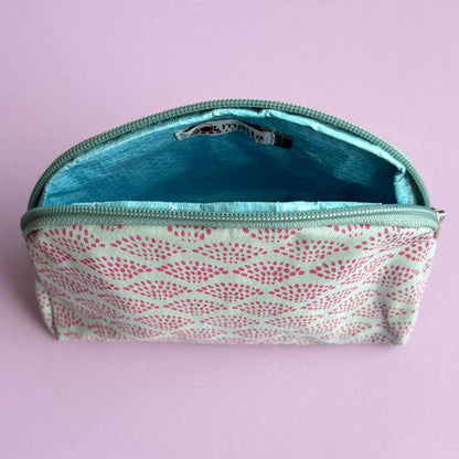 Cotton Cosmetic Case - Multipurpose Pouch - Spring Dots - Malia Designs