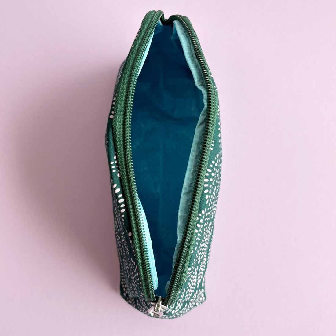 Cotton Cosmetic Case - Multipurpose Pouch - Spring Dots - Malia Designs