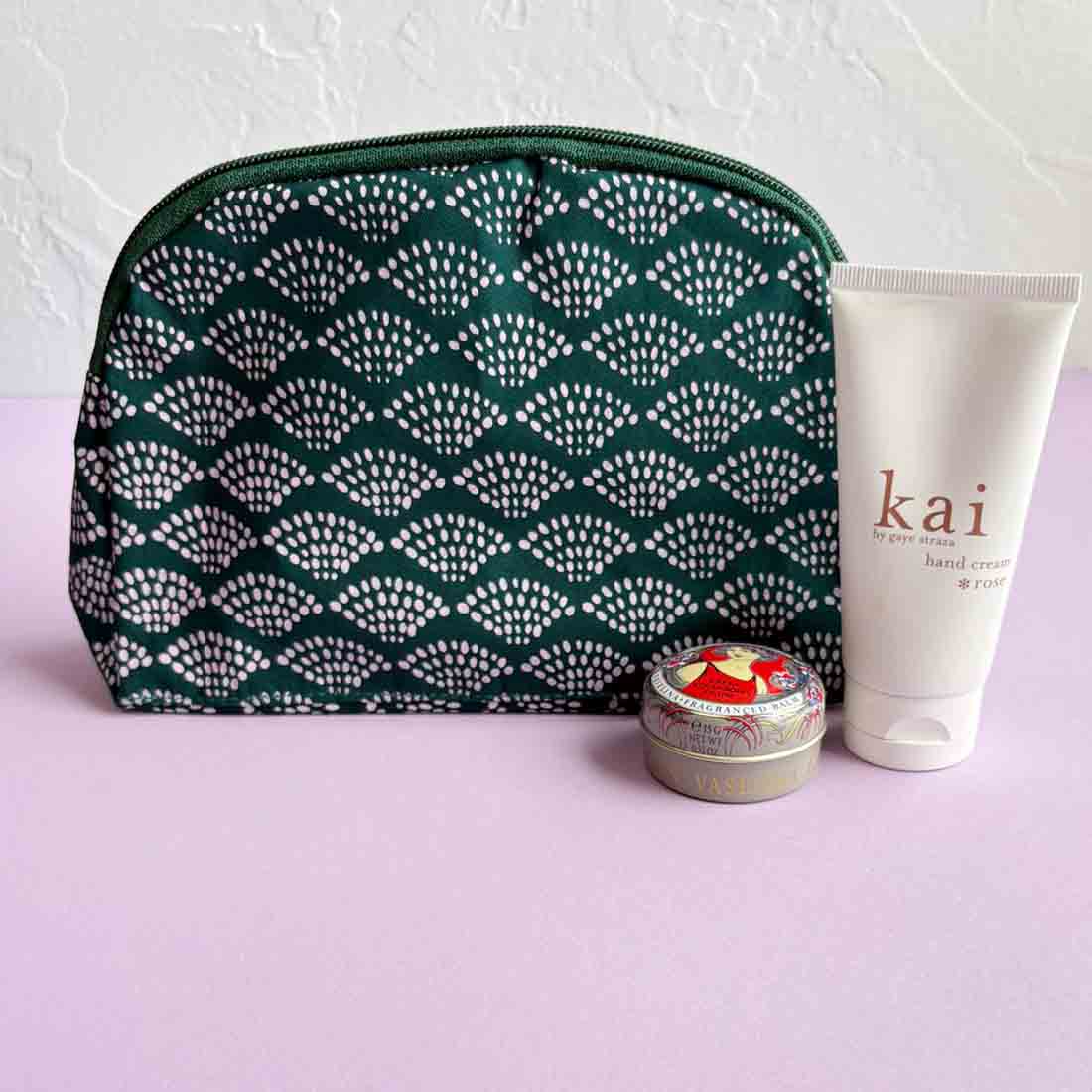 Cotton Cosmetic Case - Multipurpose Pouch - Spring Dots - Malia Designs