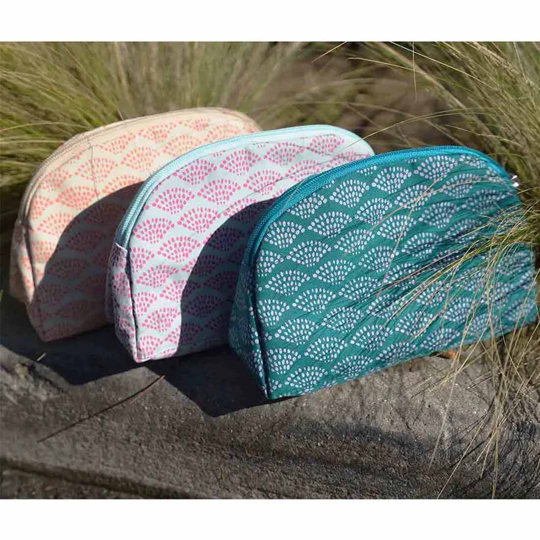 Cotton Cosmetic Case - Multipurpose Pouch - Spring Dots - Malia Designs