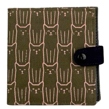 Cotton Fair Trade Wallet - Cat Prints - Malia Designs