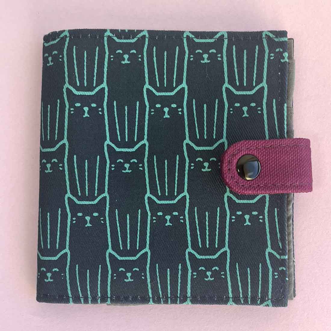 Cotton Fair Trade Wallet - Cat Prints - Malia Designs