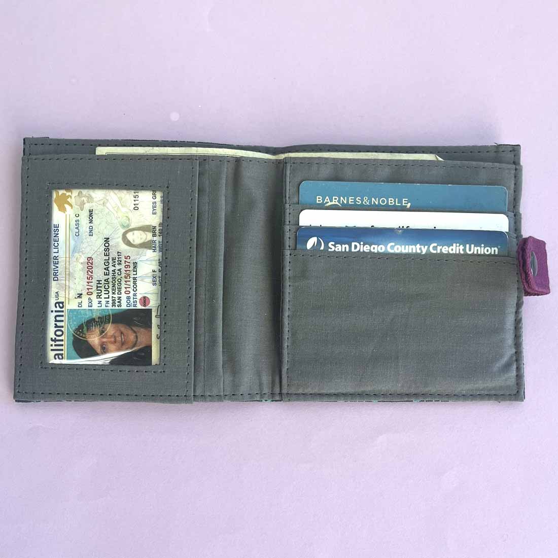 Cotton Fair Trade Wallet - Cat Prints - Malia Designs