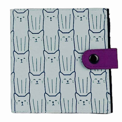 Cotton Fair Trade Wallet - Cat Prints - Malia Designs