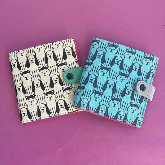 Cotton Fair Trade Wallet - Dog Prints - Malia Designs