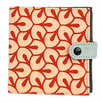 Cotton Fair Trade Wallet - Leaf Prints - Malia Designs