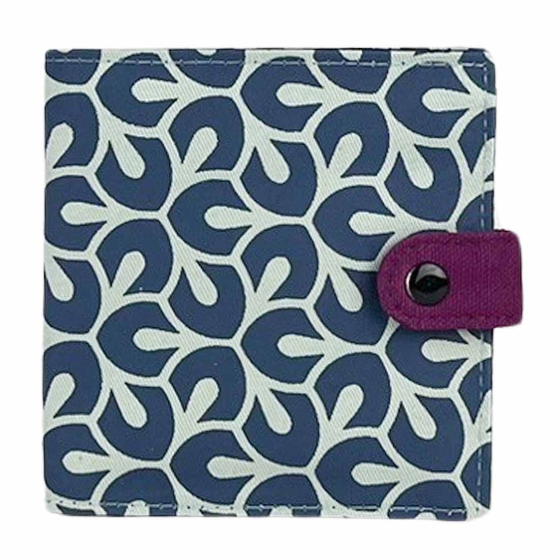 Cotton Fair Trade Wallet - Leaf Prints - Malia Designs