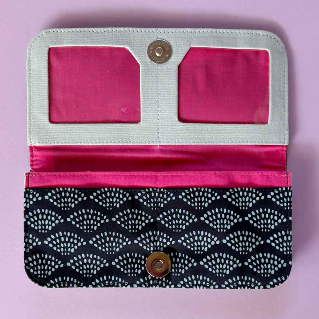 Cotton Long Wallet - Dots Print - Malia Designs
