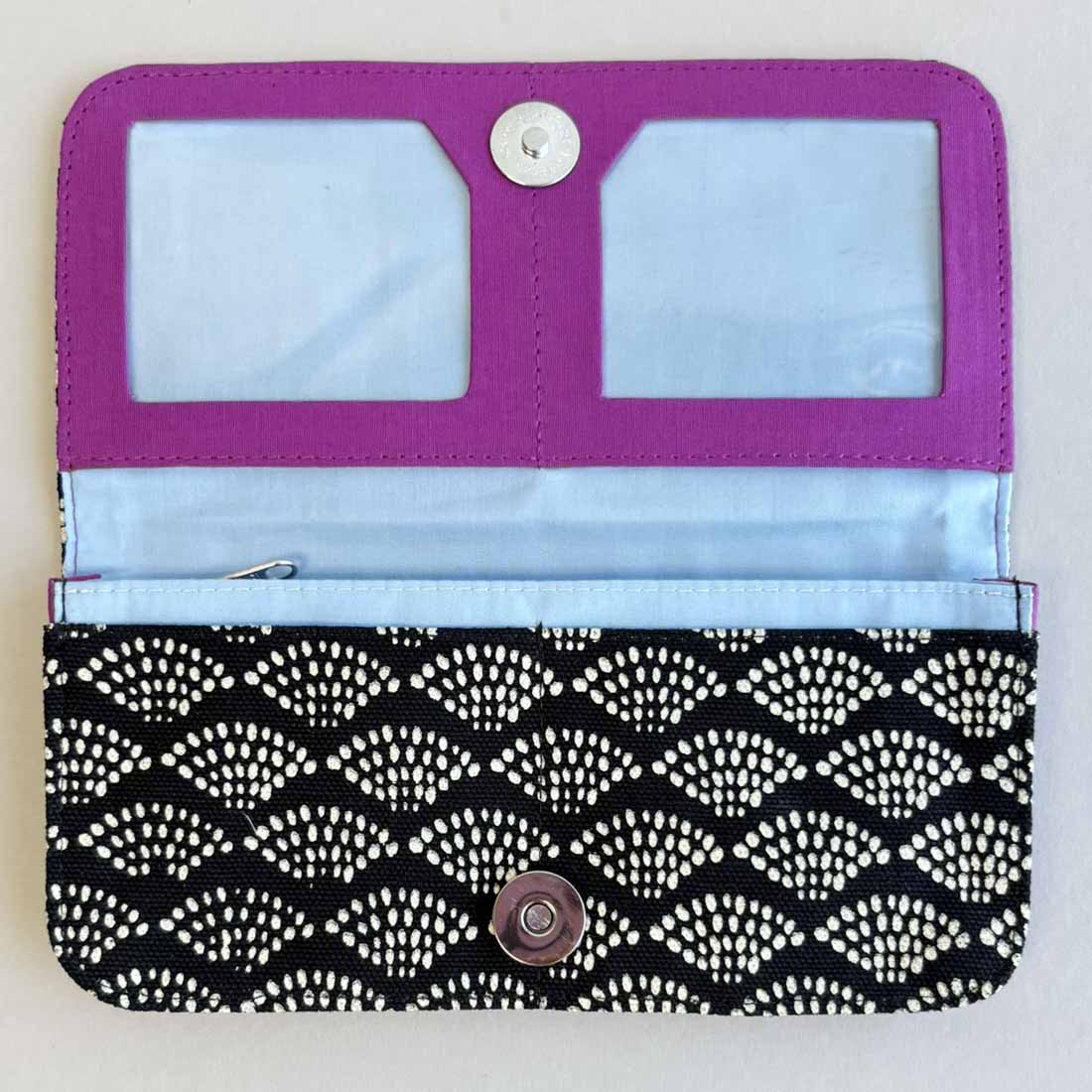 Cotton Long Wallet - Dots Print - Malia Designs