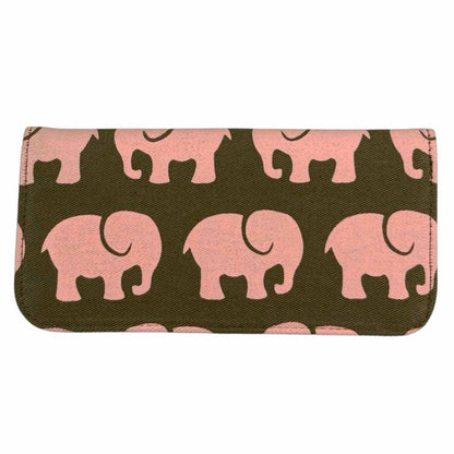 Cotton Long Wallet - Elephant Prints - Malia Designs