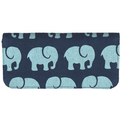 Cotton Long Wallet - Elephant Prints - Malia Designs