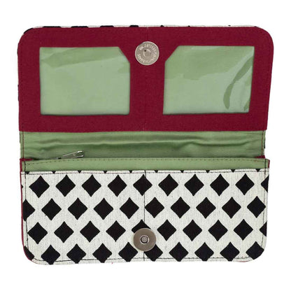 Cotton Long Wallet - Geometric Prints - Malia Designs