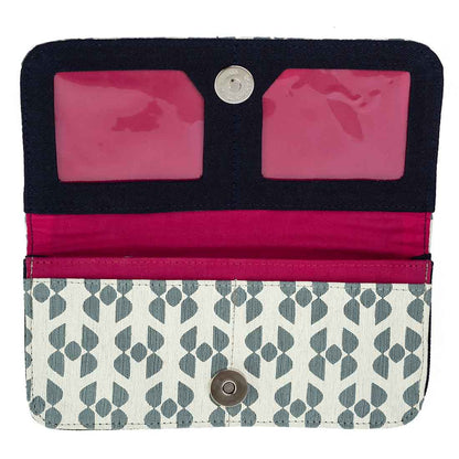 Cotton Long Wallet - Geometric Prints - Malia Designs