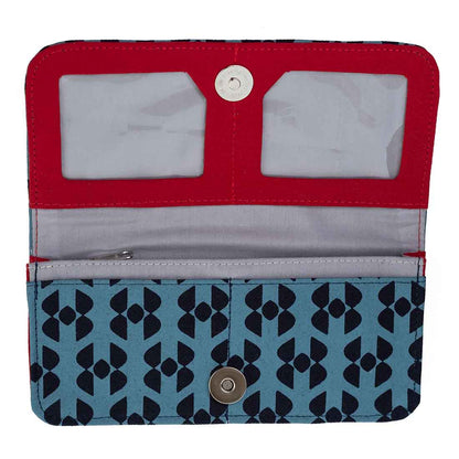 Cotton Long Wallet - Geometric Prints - Malia Designs