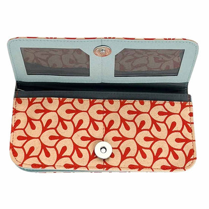 Cotton Long Wallet - Leaf Prints - Malia Designs