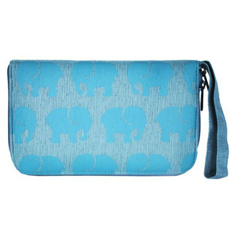 Cotton Travel Wallet-Elephant Prints - Malia Designs