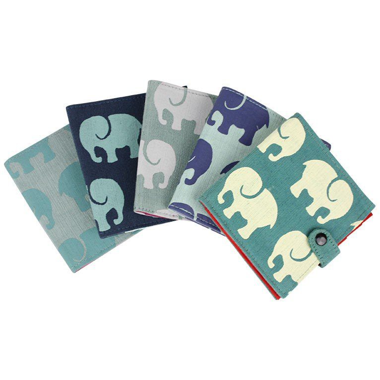 Cotton Wallet-Elephant Prints - Malia Designs