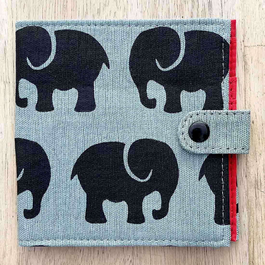 Cotton Wallet-Elephant Prints - Malia Designs