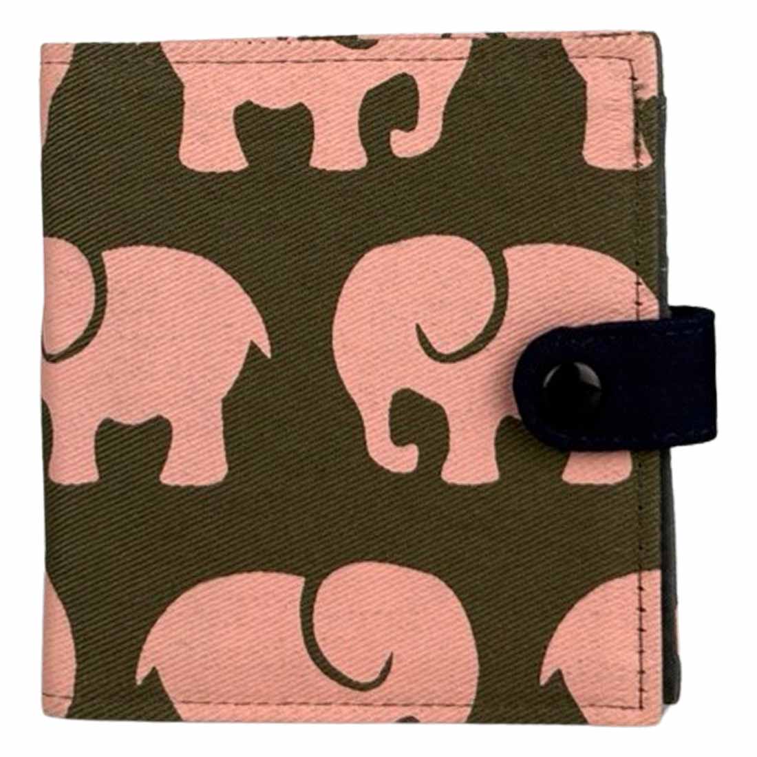 Cotton Wallet - Elephant Prints - Malia Designs