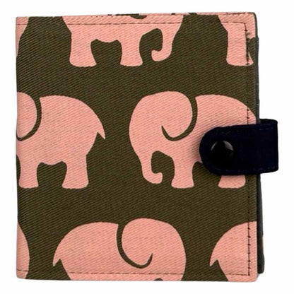 Cotton Wallet - Elephant Prints - Malia Designs