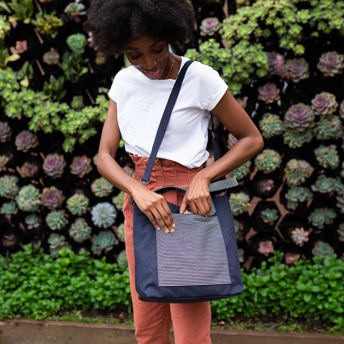 Denim Medium Tote - Malia Designs