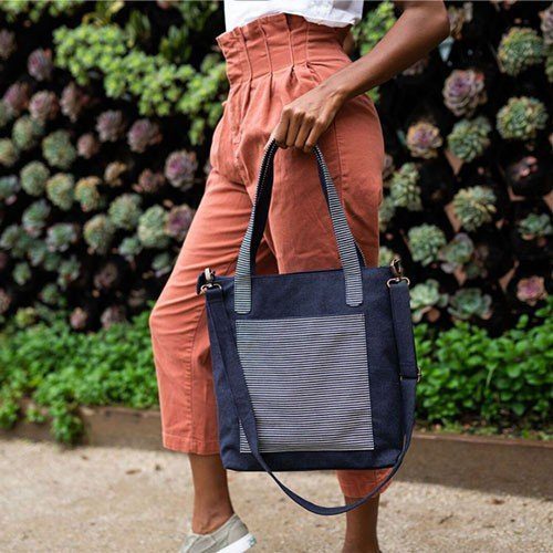 Denim Medium Tote - Malia Designs