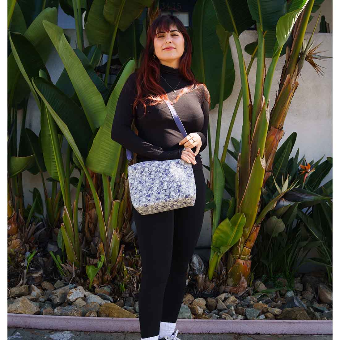 Medium Cotton Crossbody Floral Prints - Malia Designs