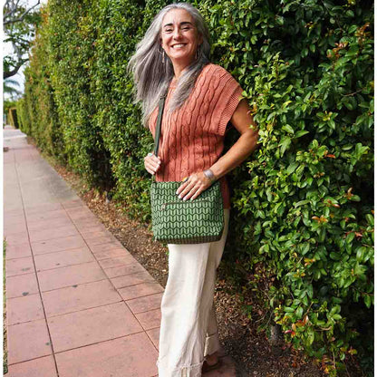 Medium Cotton Crossbody Retro Prints - Malia Designs
