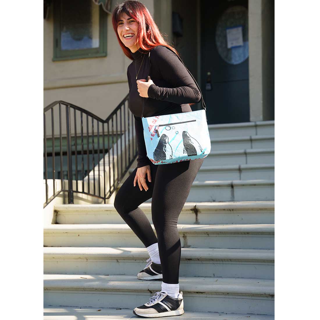 Medium Recycled Feedbag Crossbody Bag - Malia Designs