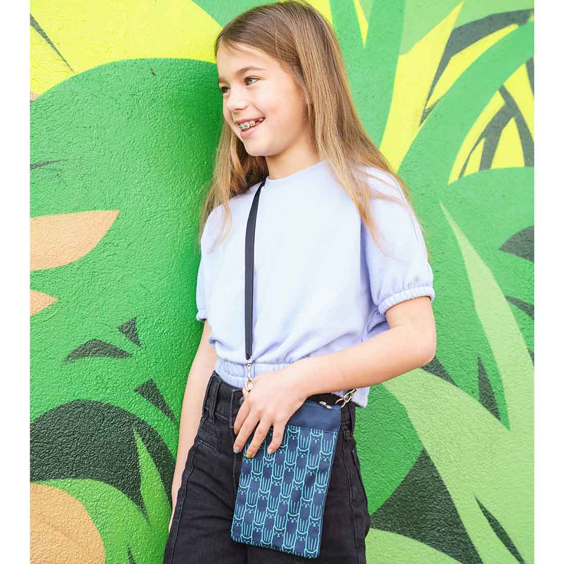 Mini Phone Crossbody - Cat Prints - Malia Designs