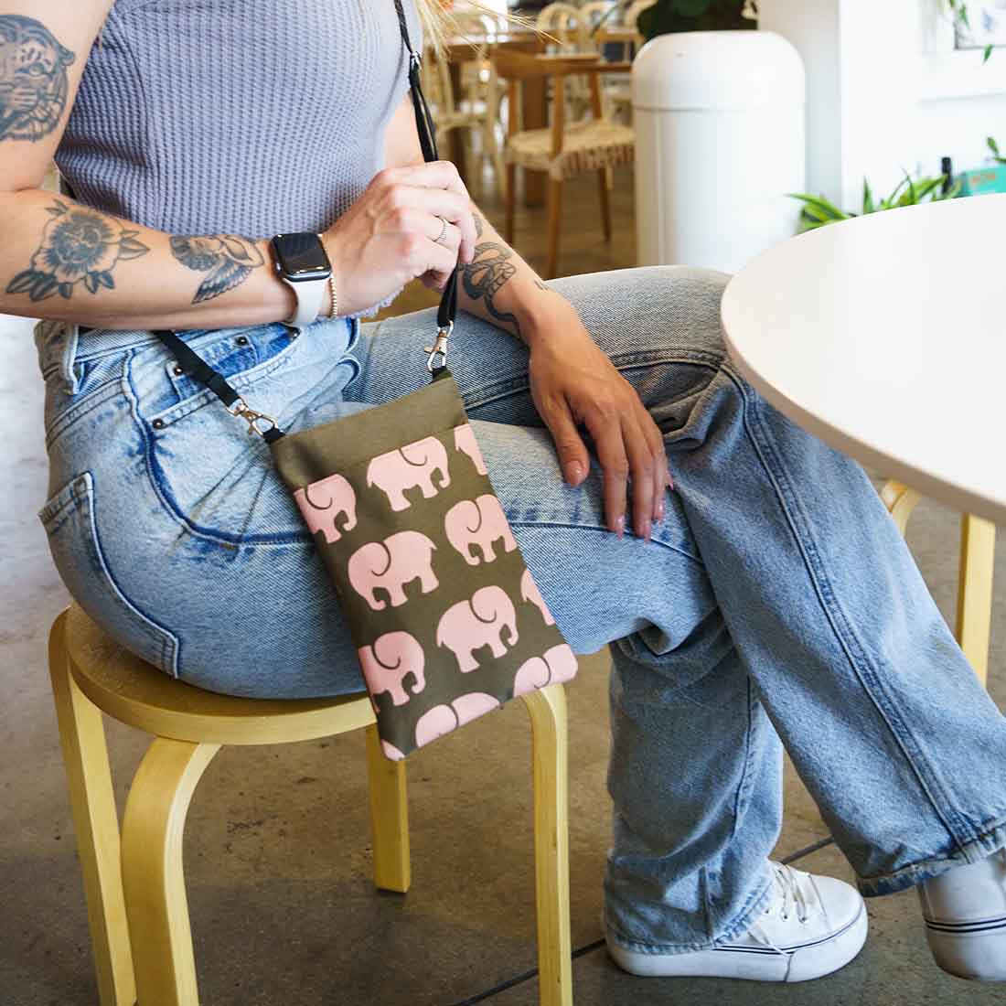 Mini Phone Crossbody - Elephant Prints - Malia Designs