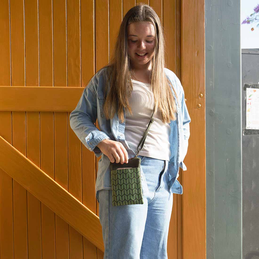 Mini Phone Crossbody - Geometric Prints - Malia Designs